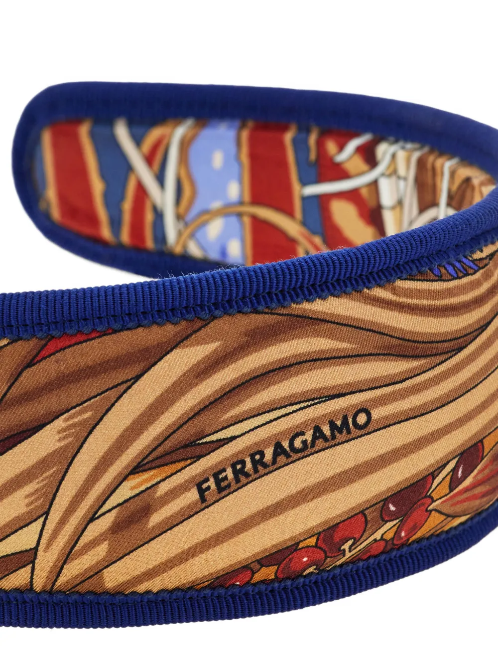 Ободок с принтом петуха Ferragamo, коричневый — фото 4