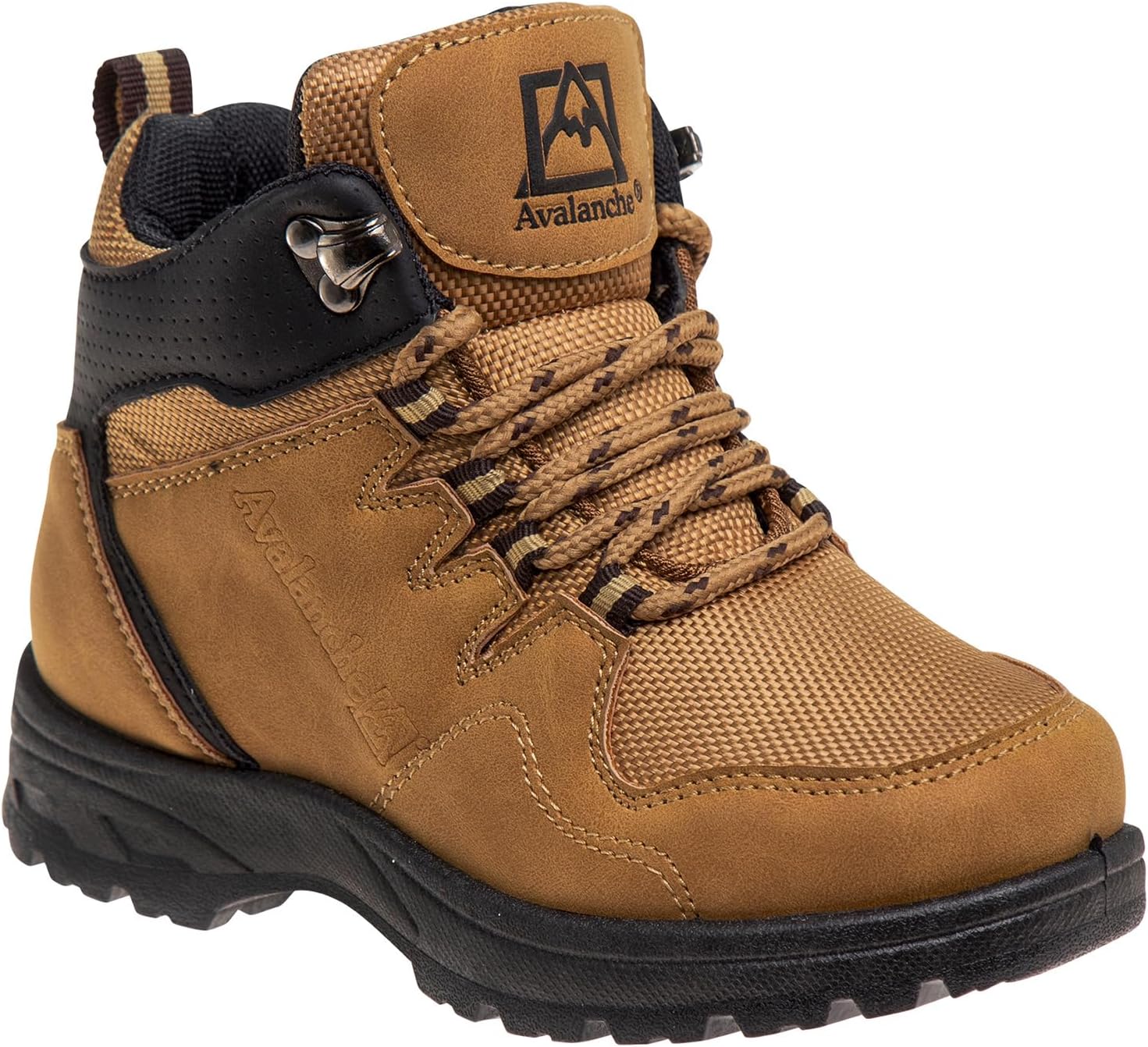 

Ботинки для походов Avalanche Boys, для трекинга, прогулок, скалолазания и работы, с шнуровкой, высокие до щиколотки, для маленьких детей 11-13, больших детей 1-5, Wheat