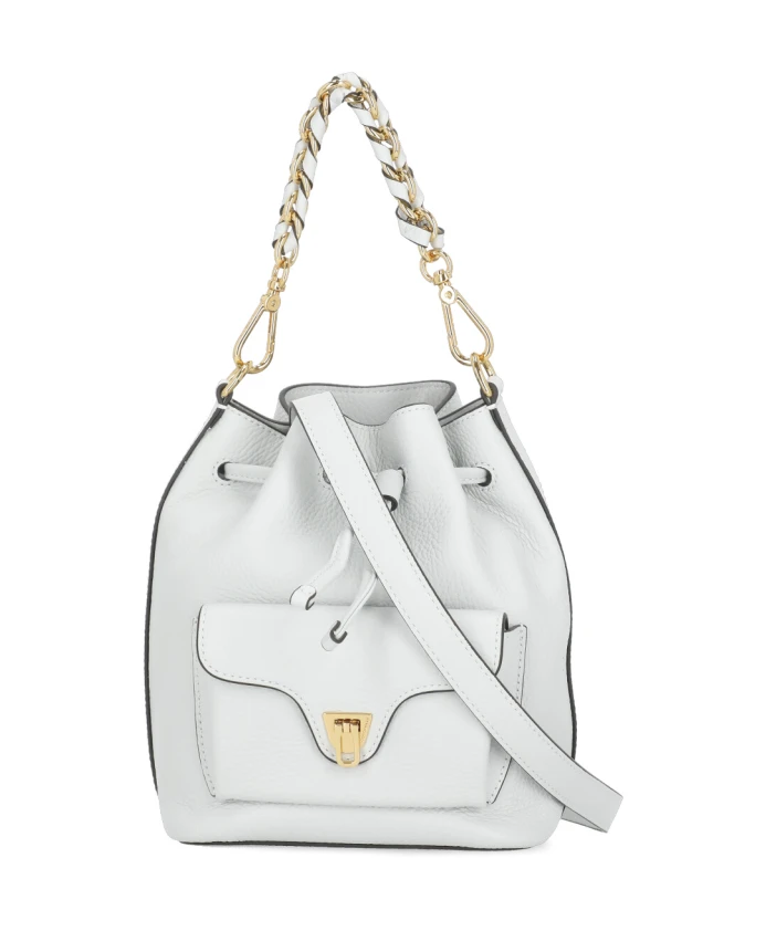 

Светло-Голубая кожаная сумка через плечо Coccinelle, синий