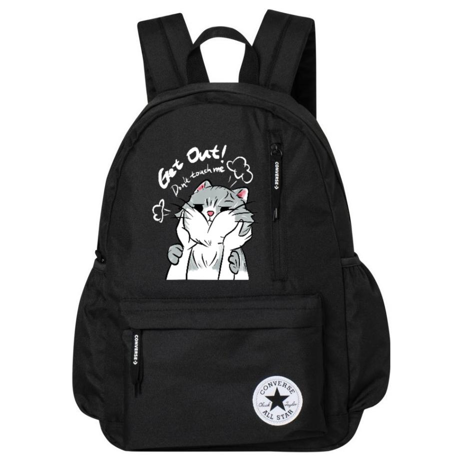 

Converse Полиэстеровый рюкзак средний унисекс черный, Angry Kitten