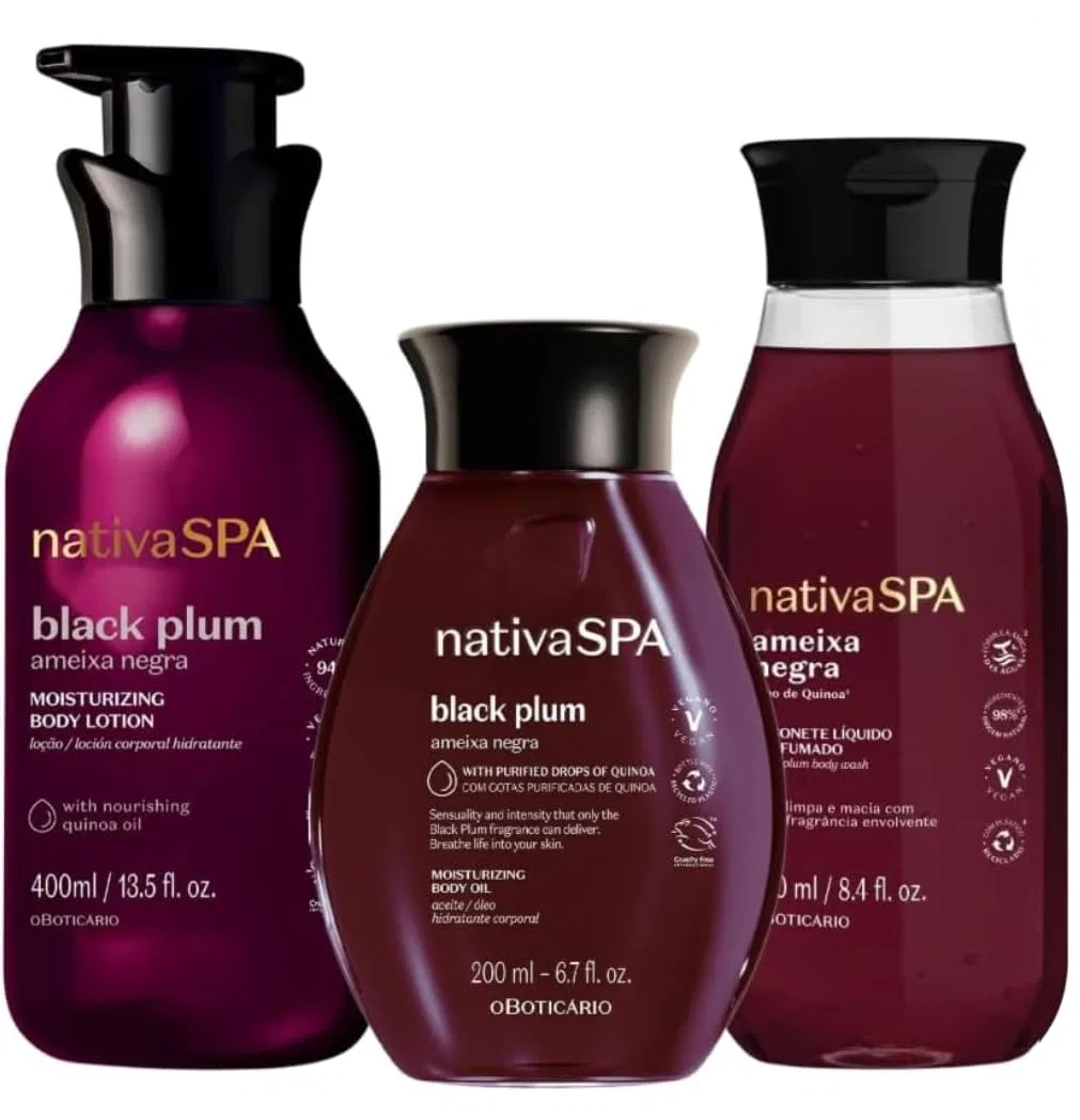 Подарочный набор для ухода за кожей «Nativa Spa Black Plum» от O Boticário O Boticario
