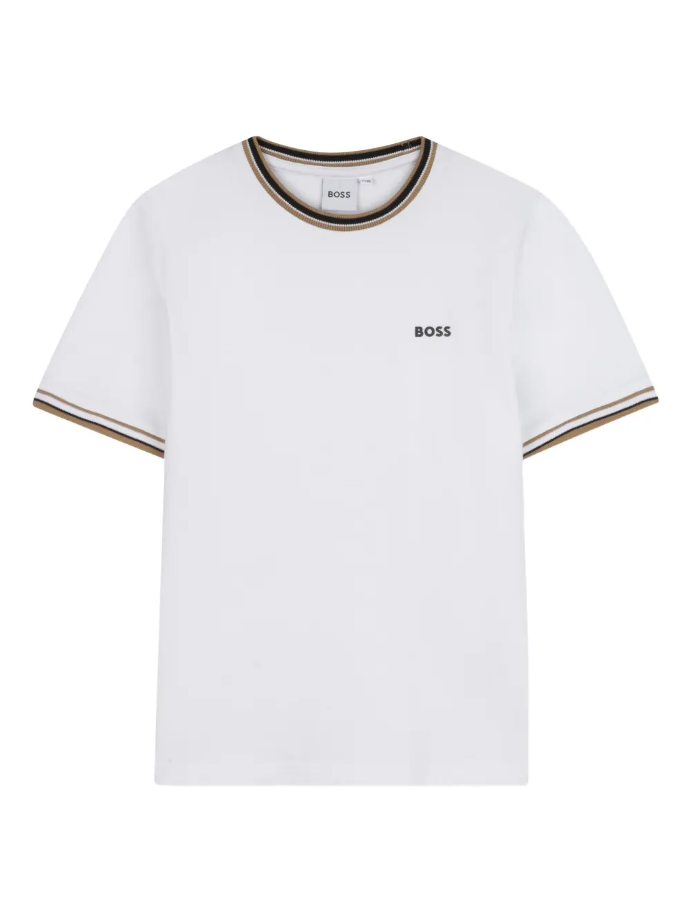 

Футболка с контрастной отделкой BOSS Kidswear, белый
