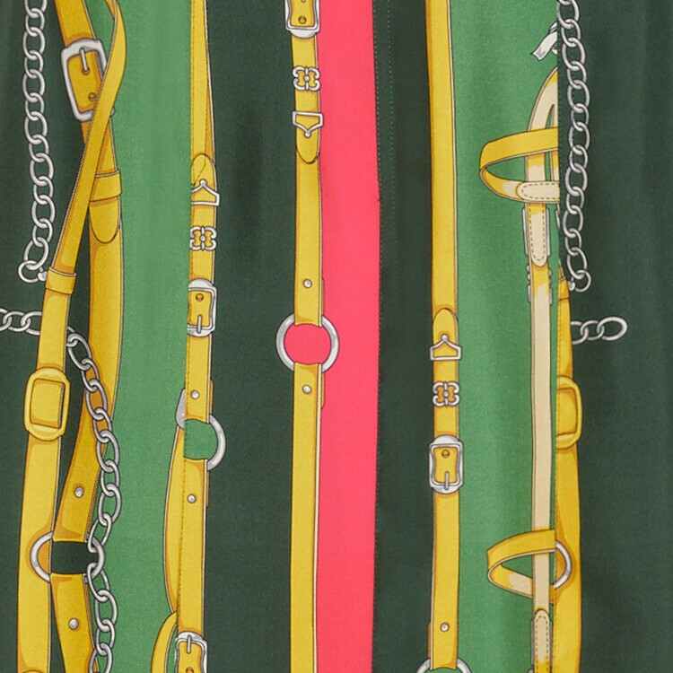 Юбка женская Gucci повседневная длинная, элегантный крой, зеленый — фото 2