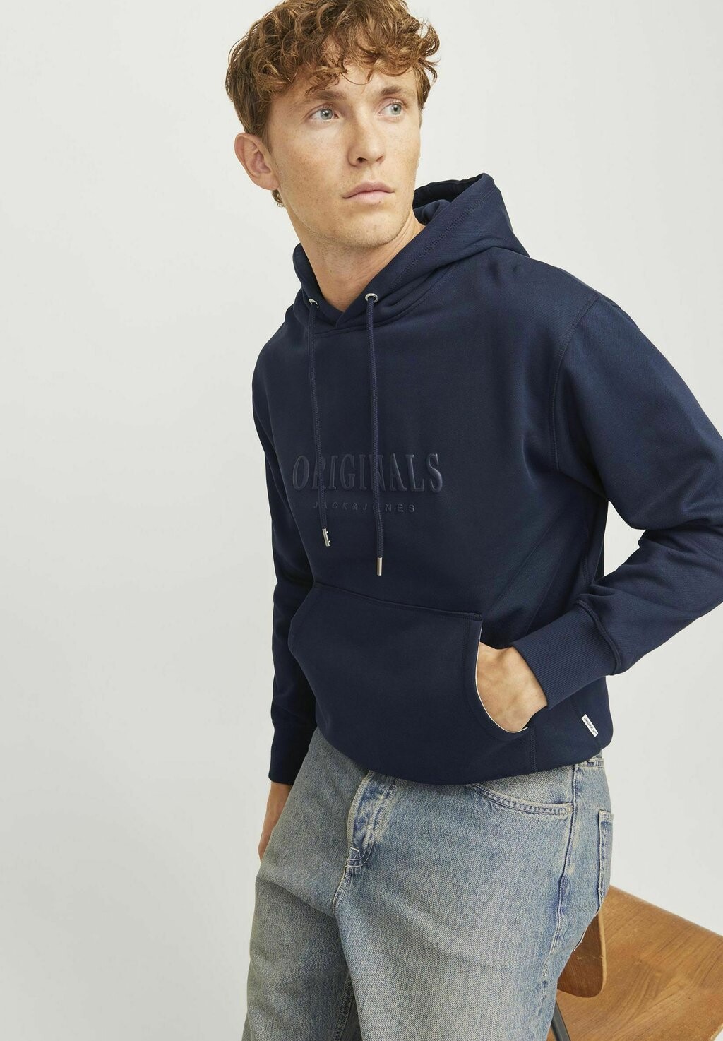 

Толстовка с капюшоном JORFREDERIKSBERG Jack & Jones, темно-синий