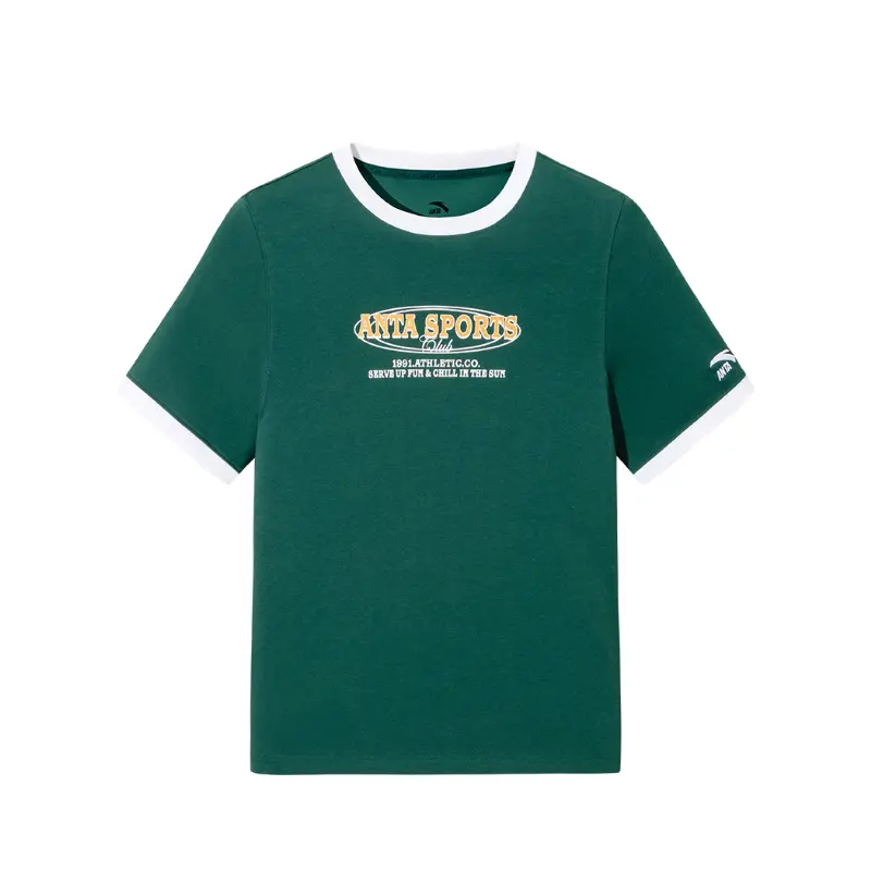 

Футболка Life Collection женская, цвет sparse forest green/snowflake ANTA, зеленый/белый