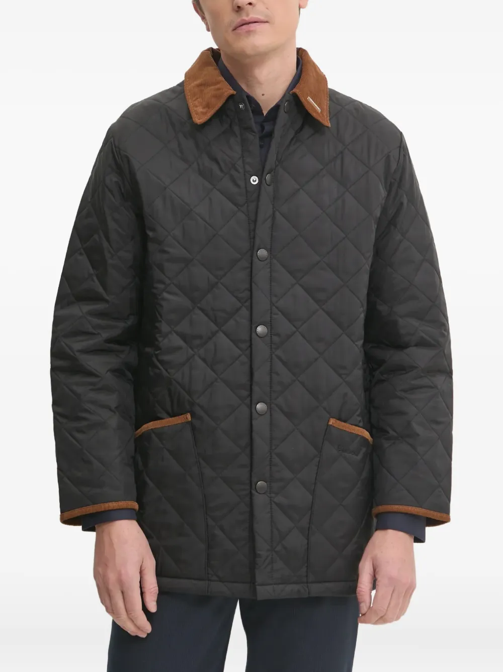 

Куртка Liddesdale с бриллиантовой стежкой и воротником из вельвета Barbour, черный