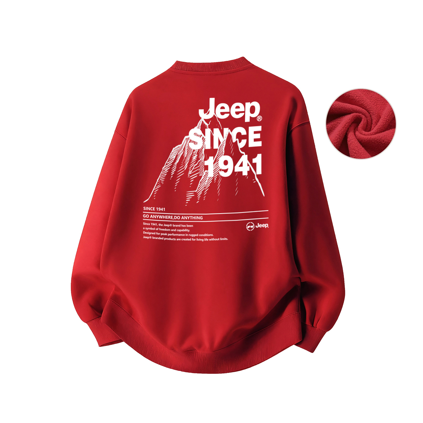 

Свитшот Moxima Lifestyle Unisex Jeep, true красный[upgraded fleece-lined]