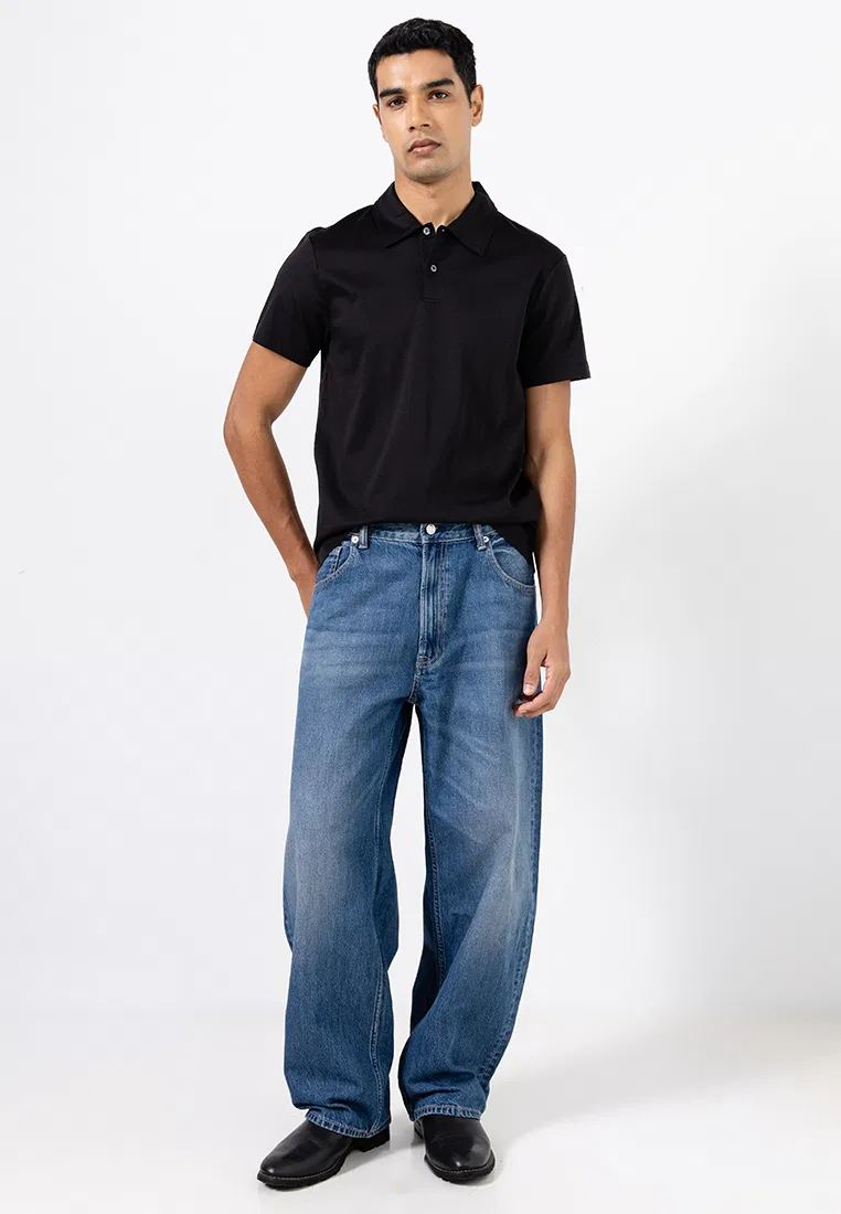 Поло, Slim Fit, Calvin Klein Jeans, черный — фото 4