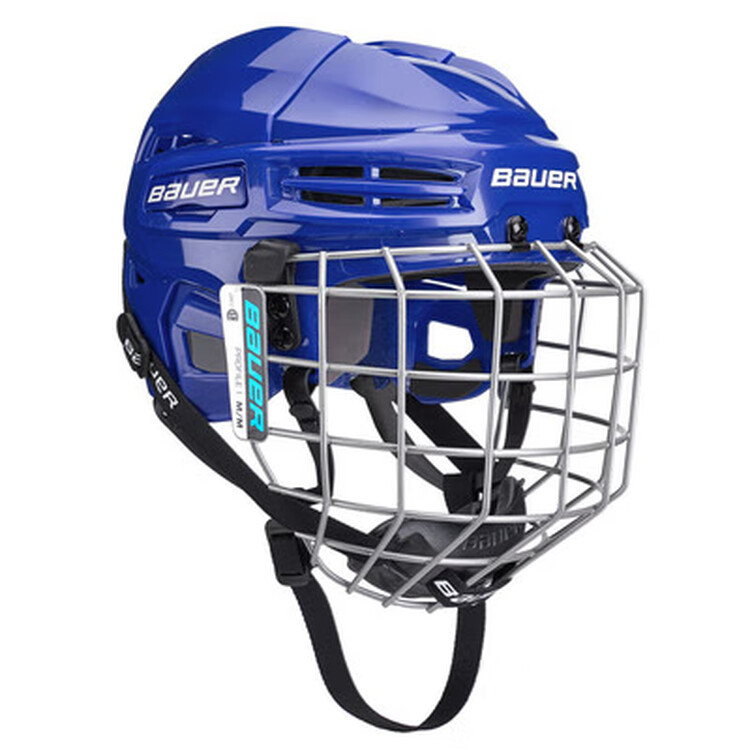 

BAUER Новая модель детский взрослый хоккейный шлем, ударопрочный, без сдавливания головы, азиатская версия, синий с защитным щитком, размер L