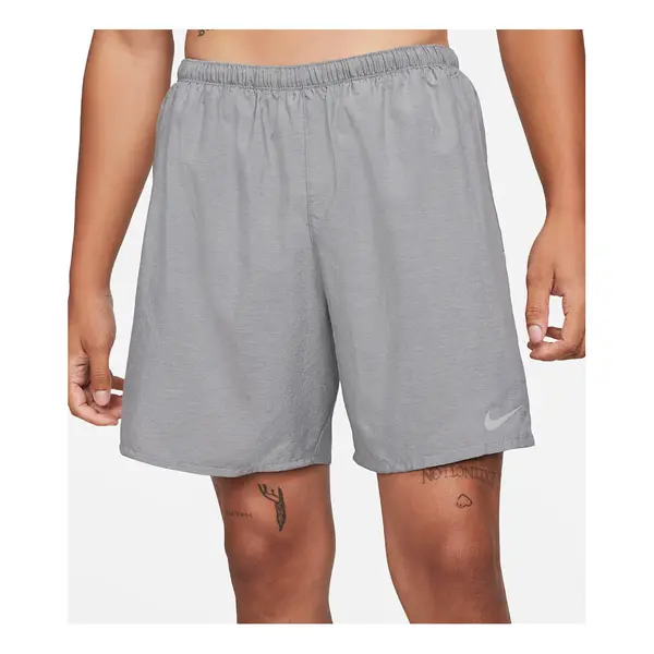 

Шорты challenger men's brief-lined 7" running shorts 'smoke grey heather' Nike, серый