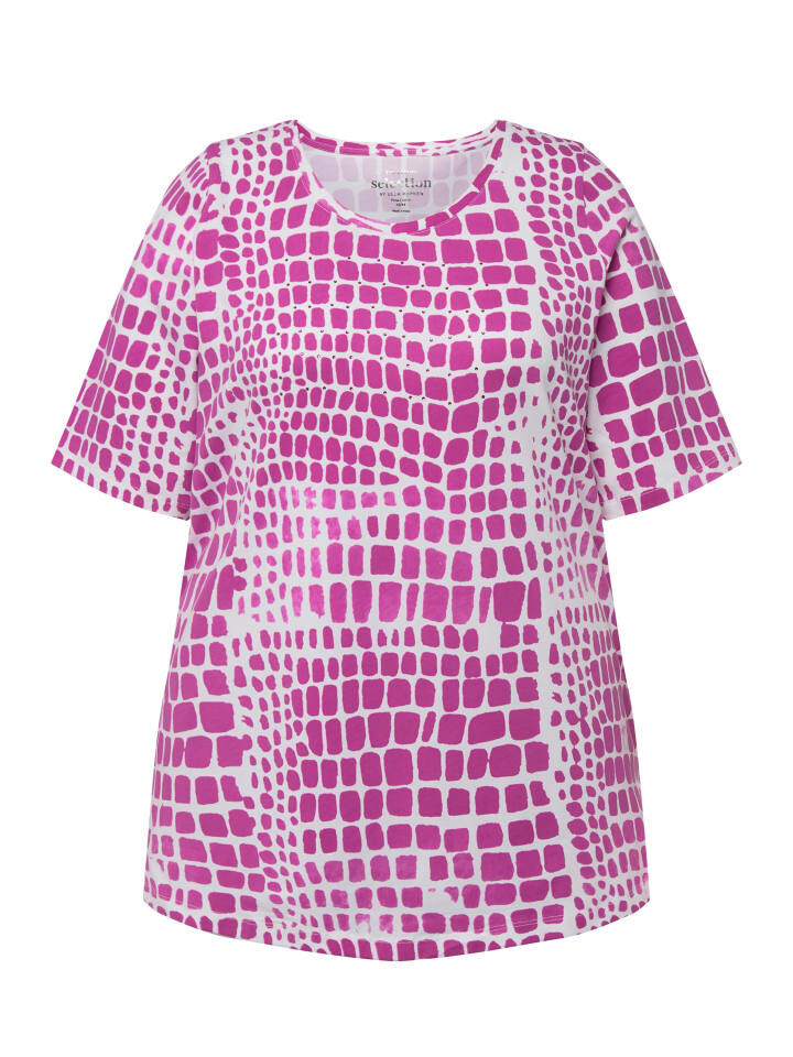 

Футболка Ulla Popken, цвет magenta, Розовый, Футболка Ulla Popken, цвет magenta