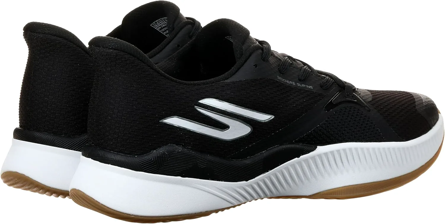 Мужские теннисные кроссовки Skechers с удобной посадкой без шнурков State Champ, черно-белый — фото 4