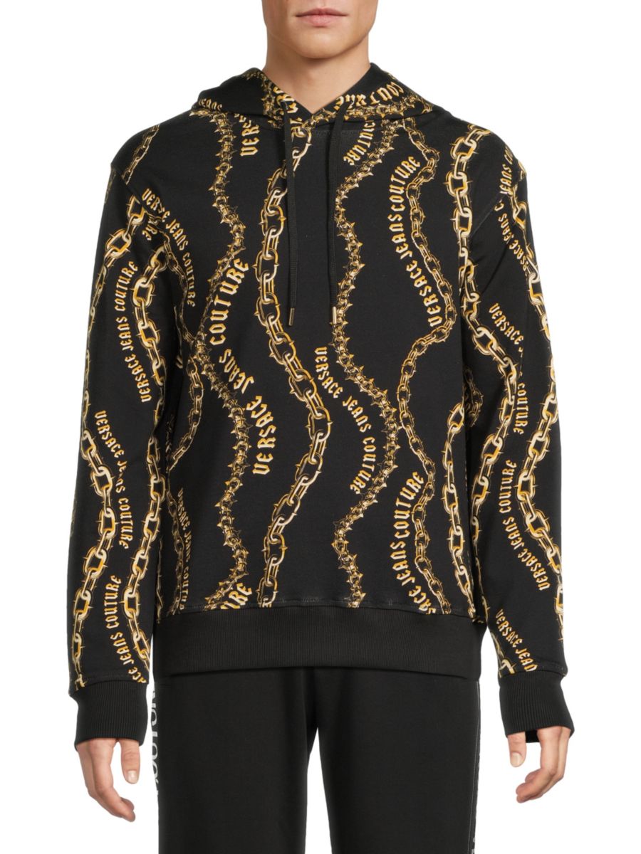 

Флисовая толстовка Chain Couture Versace Jeans Couture, цвет Black Multicolor