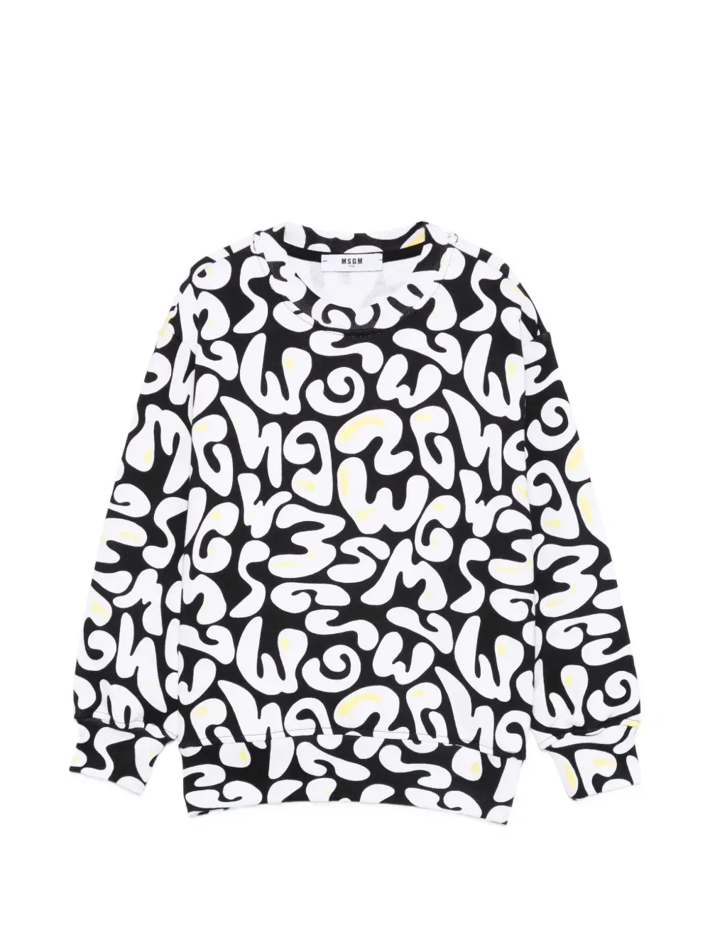 Толстовка с узором Msgm Kids, черный
