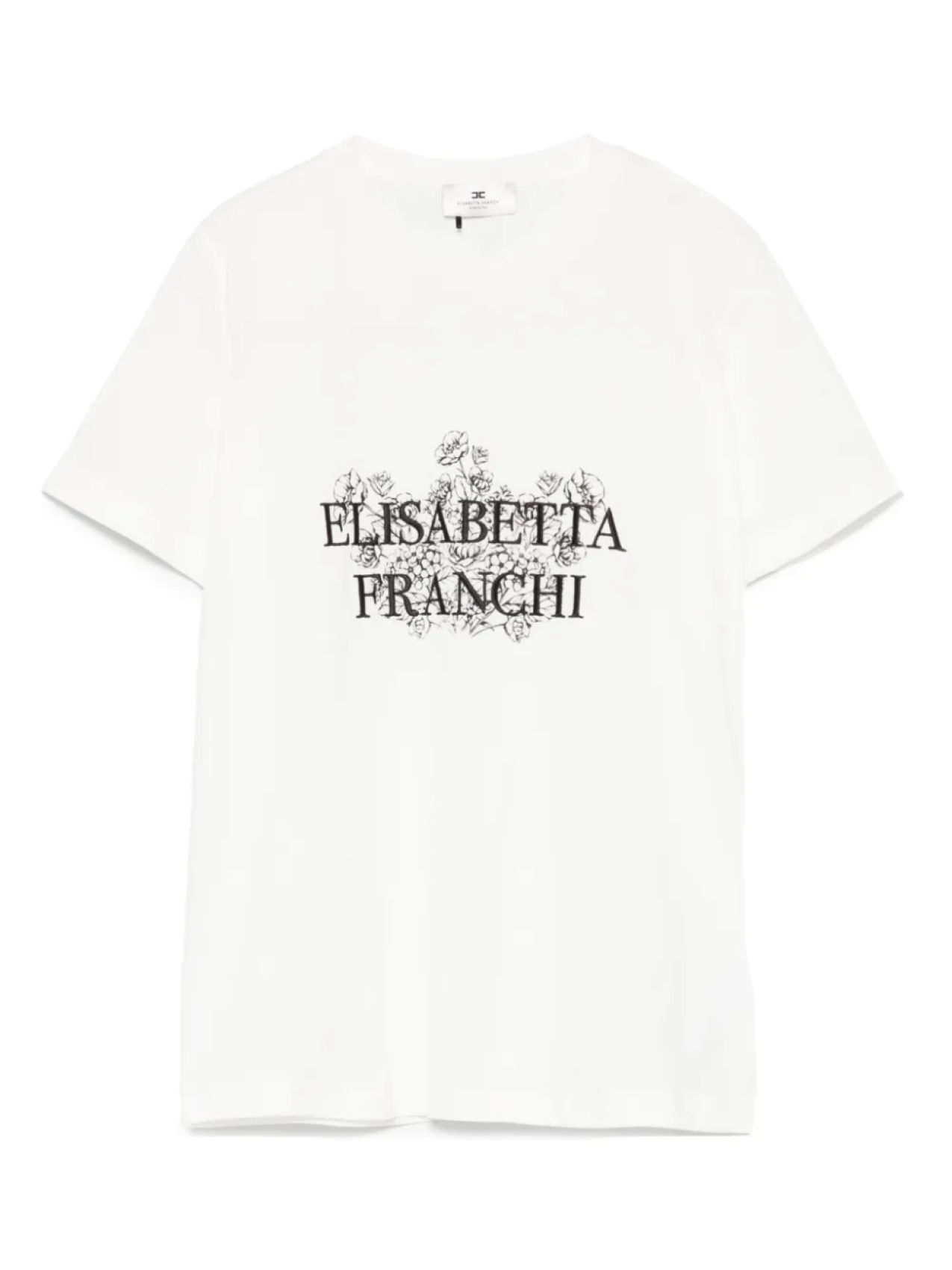 

Футболка с вышитым логотипом Elisabetta Franchi, белый