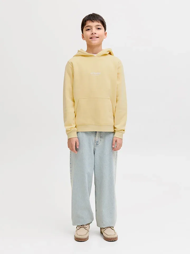 Капуzenpullover из органического хлопка JACK & JONES Junior, желтый — фото 2