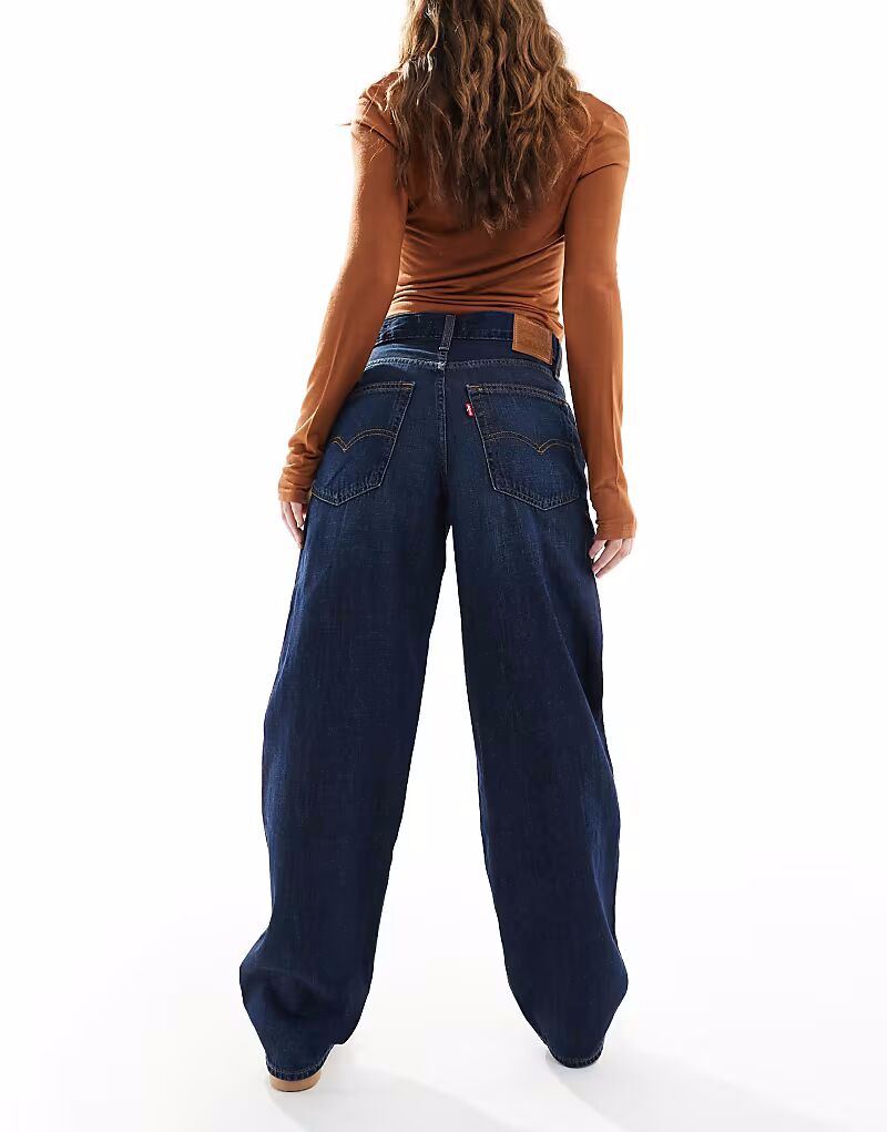 Джинсы Levi's Baggy Dad темно-синего цвета — фото 2