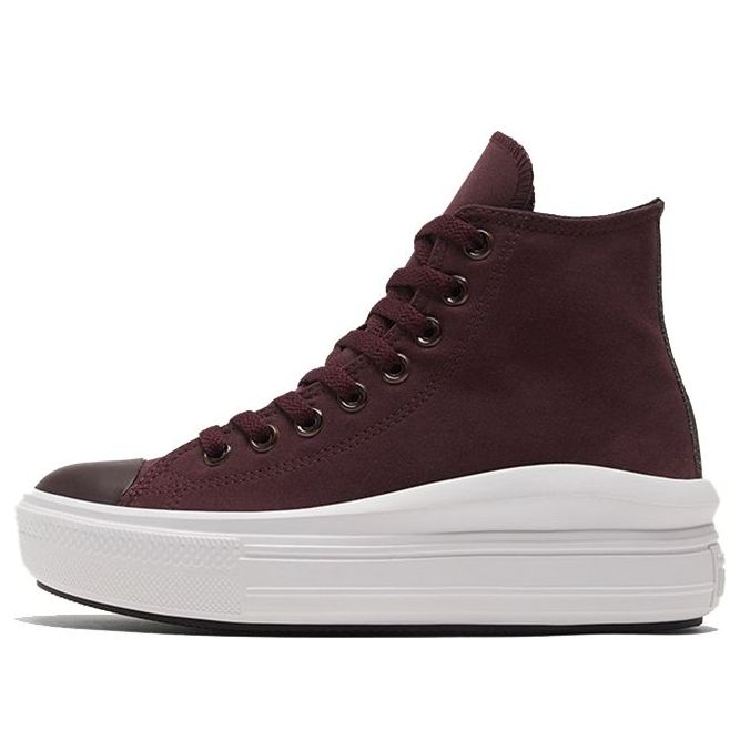 Кеды (WMNS) Converse Chuck Taylor All Star High Move 'Diamond Metal - Black Currant', красный