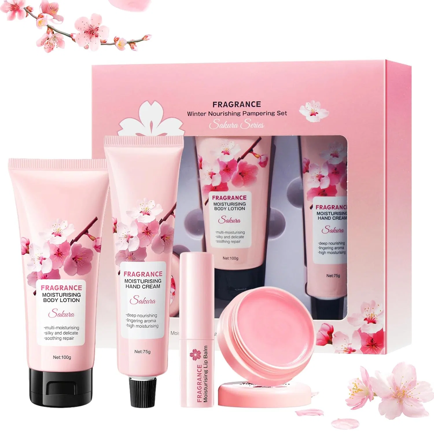 Женский подарочный набор для ухода за телом Sakura, 4 предмета Kuirunrx