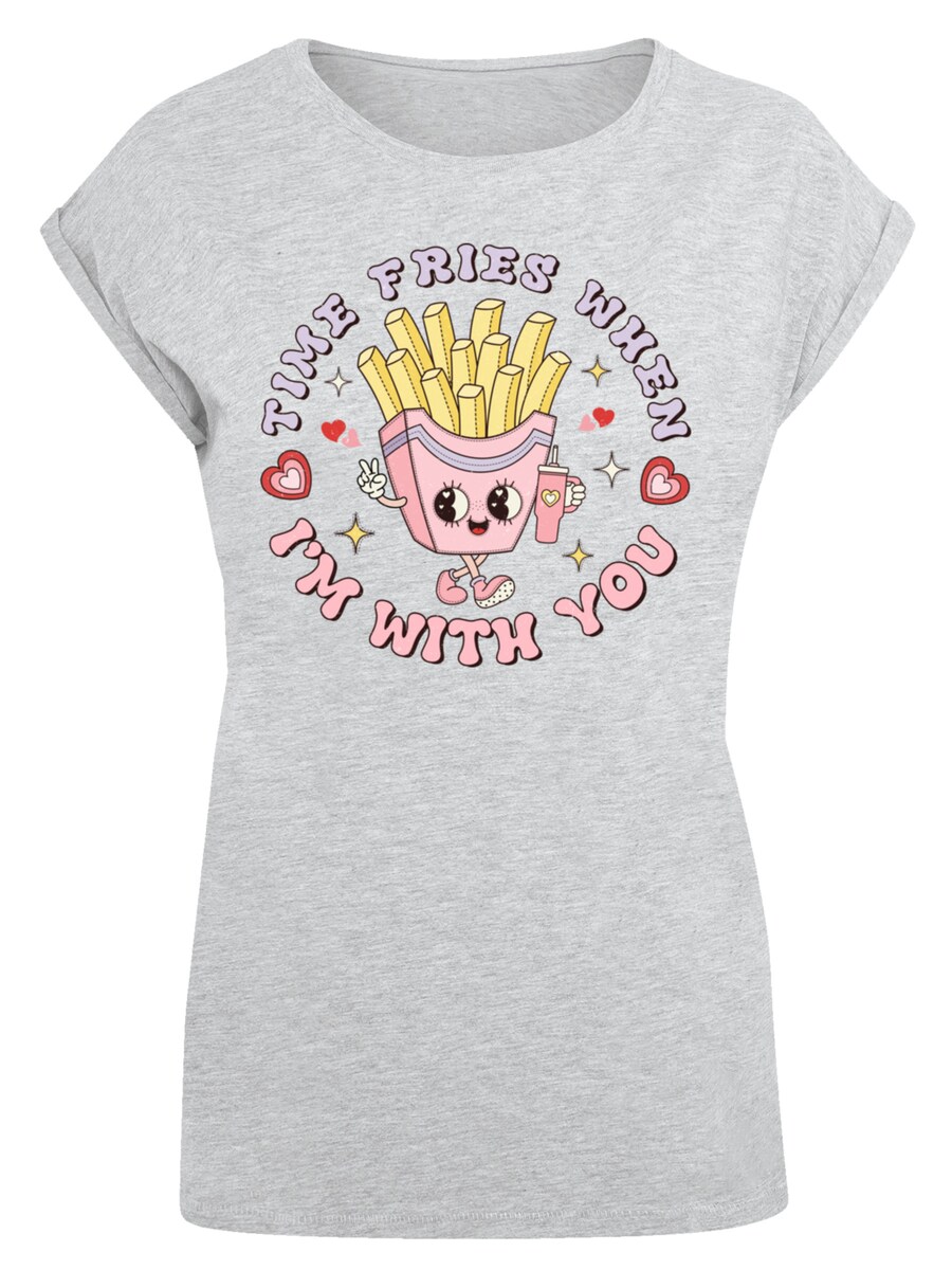 

Рубашка F4NT4STIC Time Fries when I am with you Valentinstag, пятнистый серый