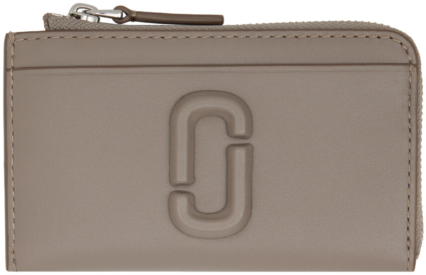 

Серый кошелек «The Covered J Marc Top Zip Multi» Marc Jacobs