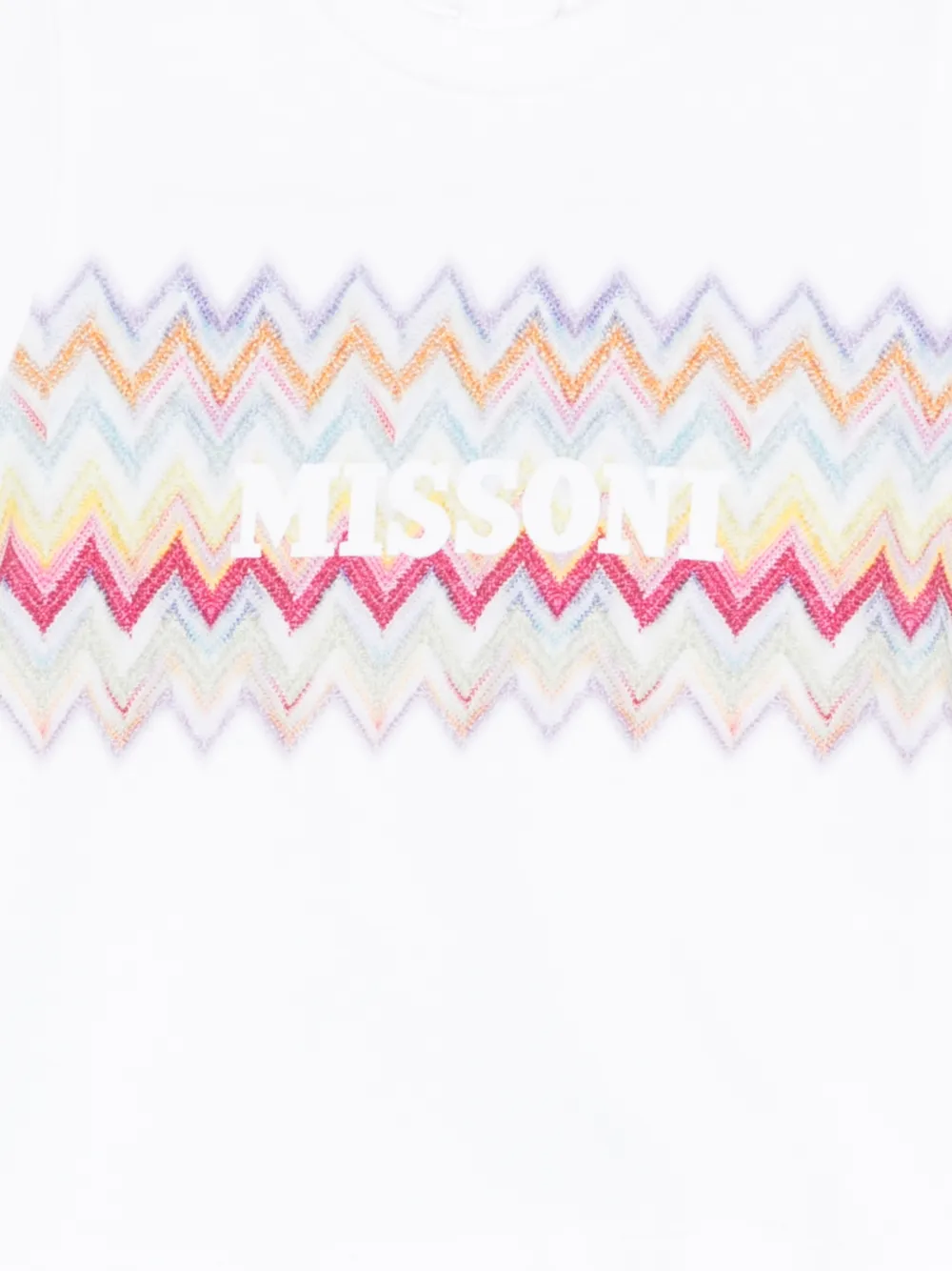 Футболка с зигзагообразным узором Missoni Kids, белый — фото 3