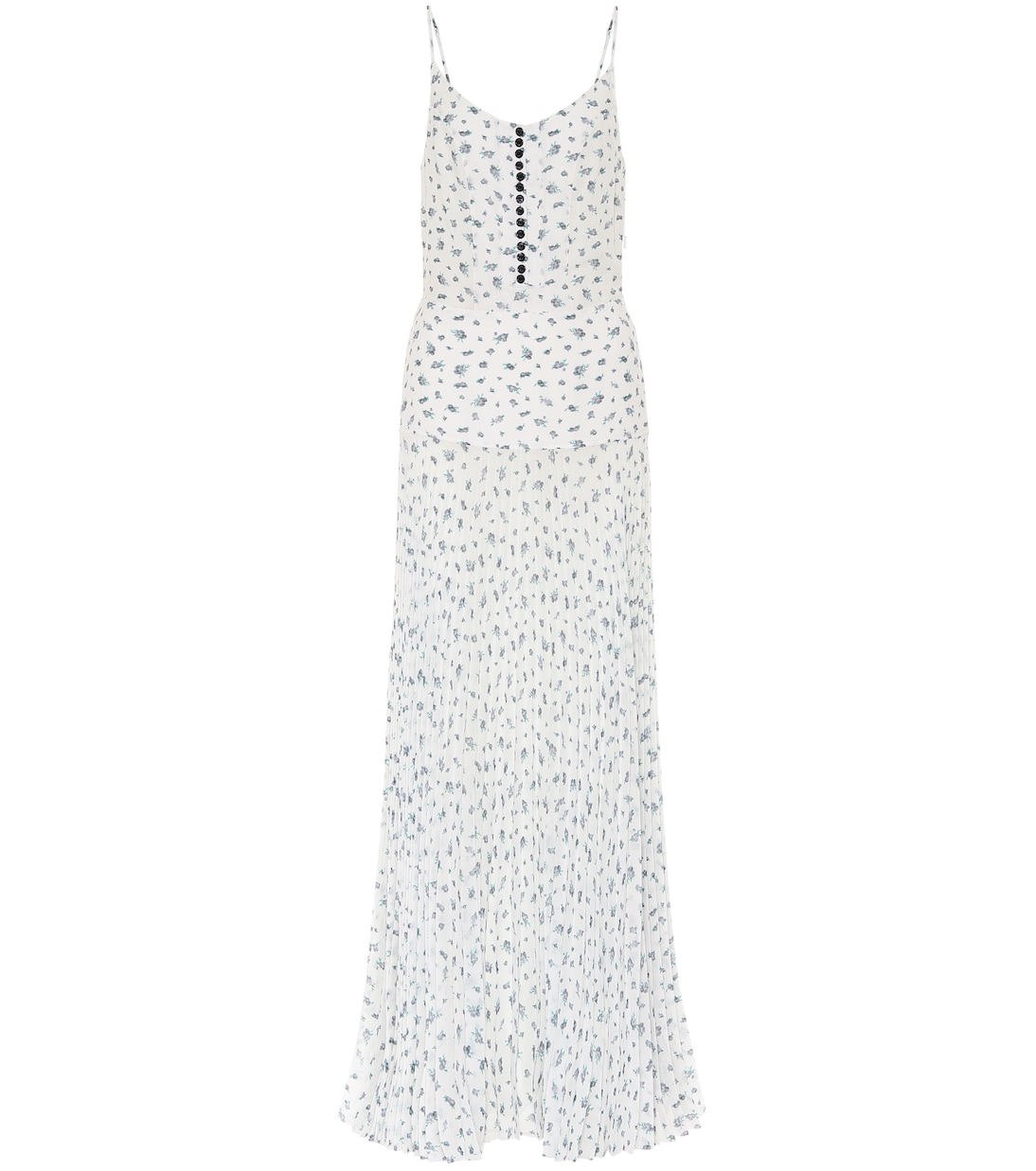 

Шелковое платье макси с цветочным принтом Chloé, Whitegrey