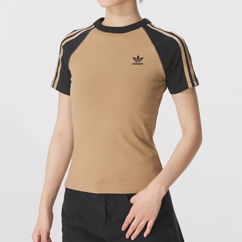 Футболка женская Adidas Originals, коричневый — фото 3