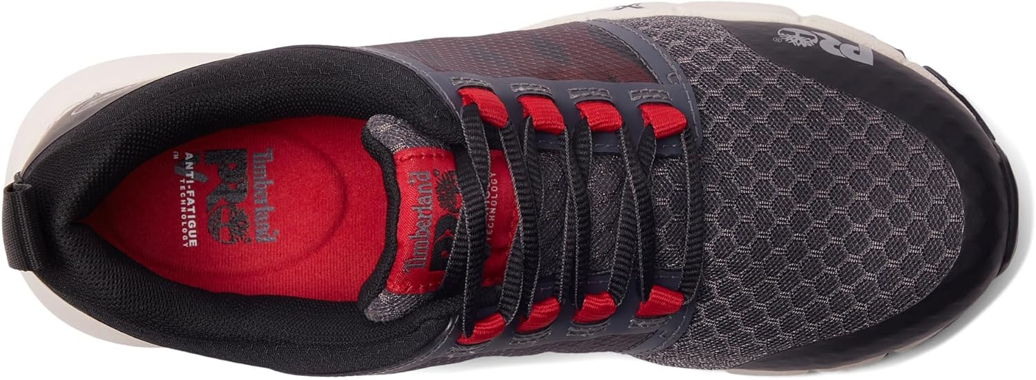 Timberland PRO мужские защитные туфли Powertrain Alloy Toe, Grey/Red — фото 2