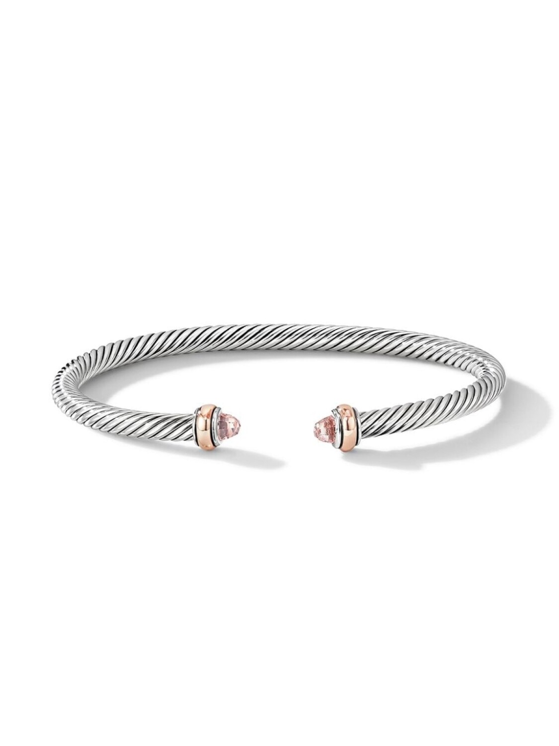 

Браслет Cable Classics из серебра и розового золота с морганитом David Yurman, серебряный