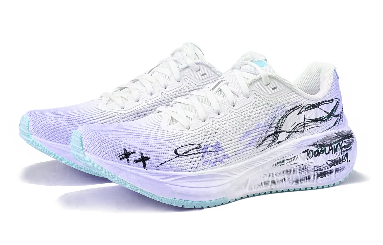 Li-Ning Wuyue Cushioning Abrasion Resistant Slip Resistant Low top Casual, starry sky фиолетовый — фото 4