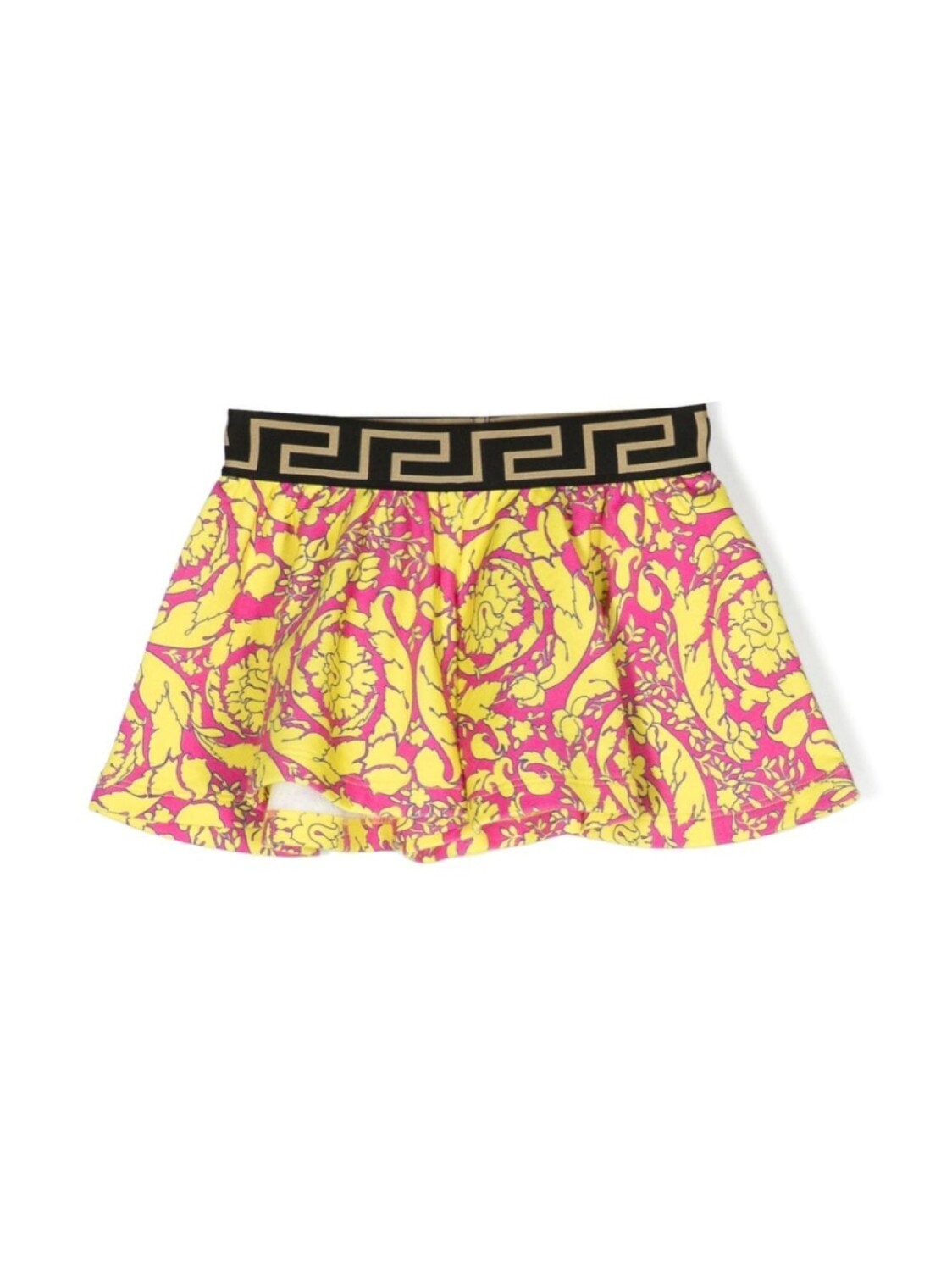 

Versace Kids шорты с принтом Barocco и логотипом, розовый
