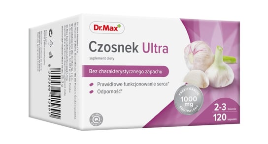 

Dr.Max Pharma Pharma, Биологически активная добавка Garlic Ultra, 120 капсул.