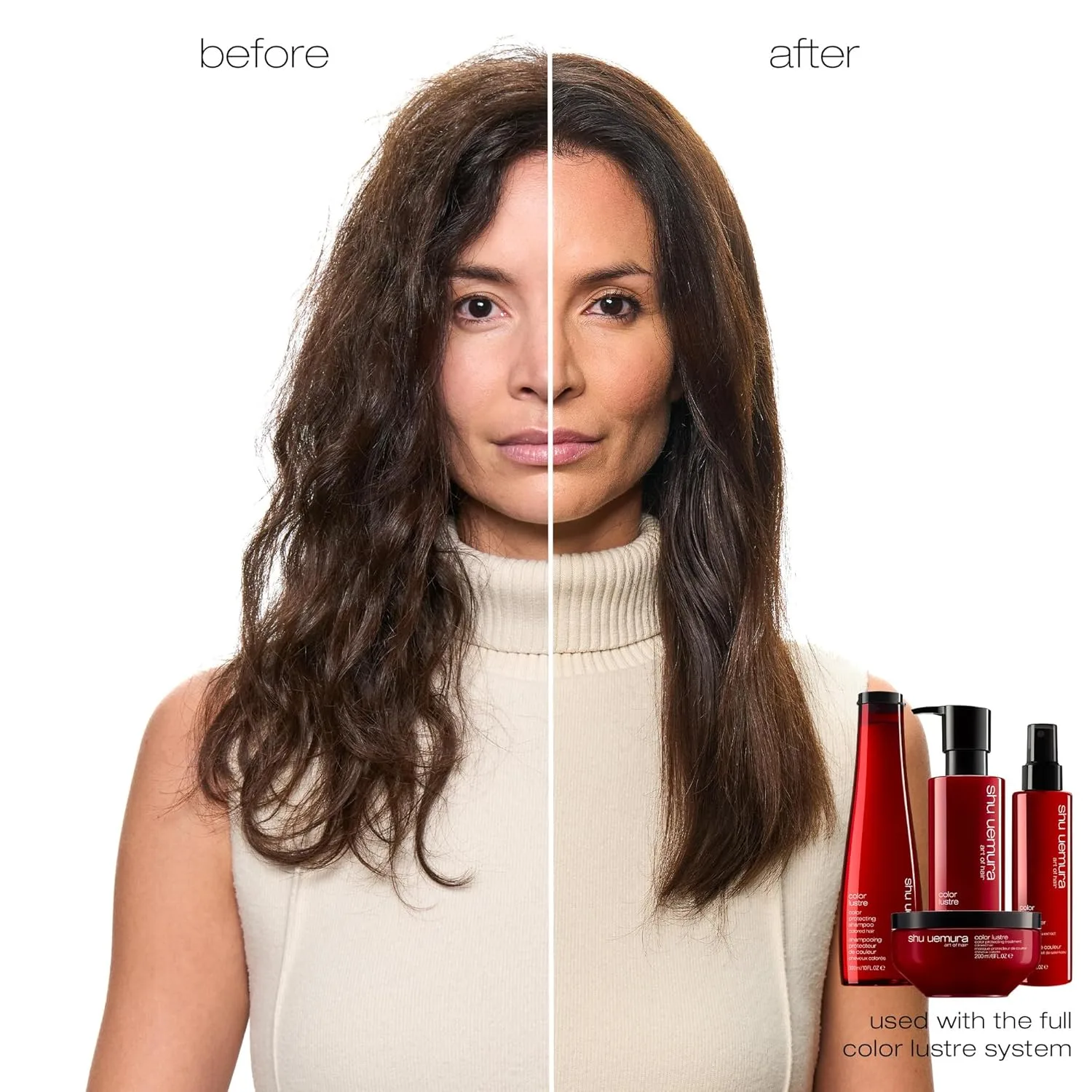 Shu Uemura Art of Hair Color Lustre Shampoo - шампунь для окрашенных волос, защищающий яркость цвета и увлажняющий, не содержит сульфатов. Мягкий шампунь. 296 мл (.) — фото 2