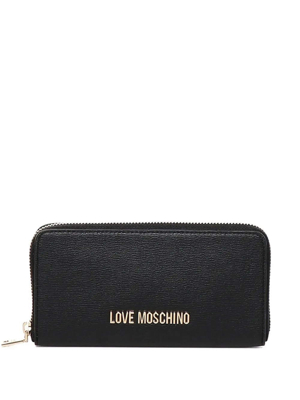 

Кошелек с круговой молнией и логотипом Love Moschino, черный