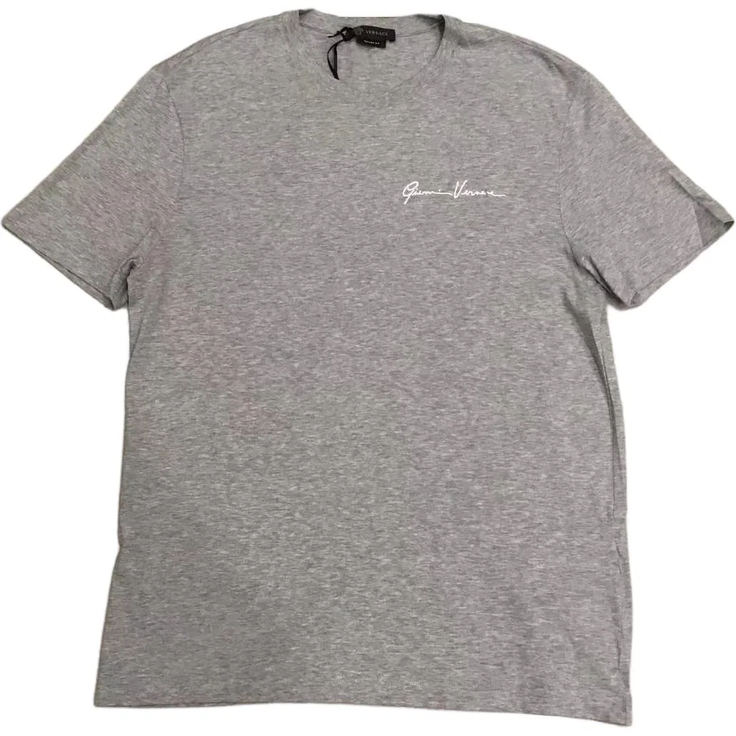Футболка мужская серая crew neck moderate VERSACE, Gray