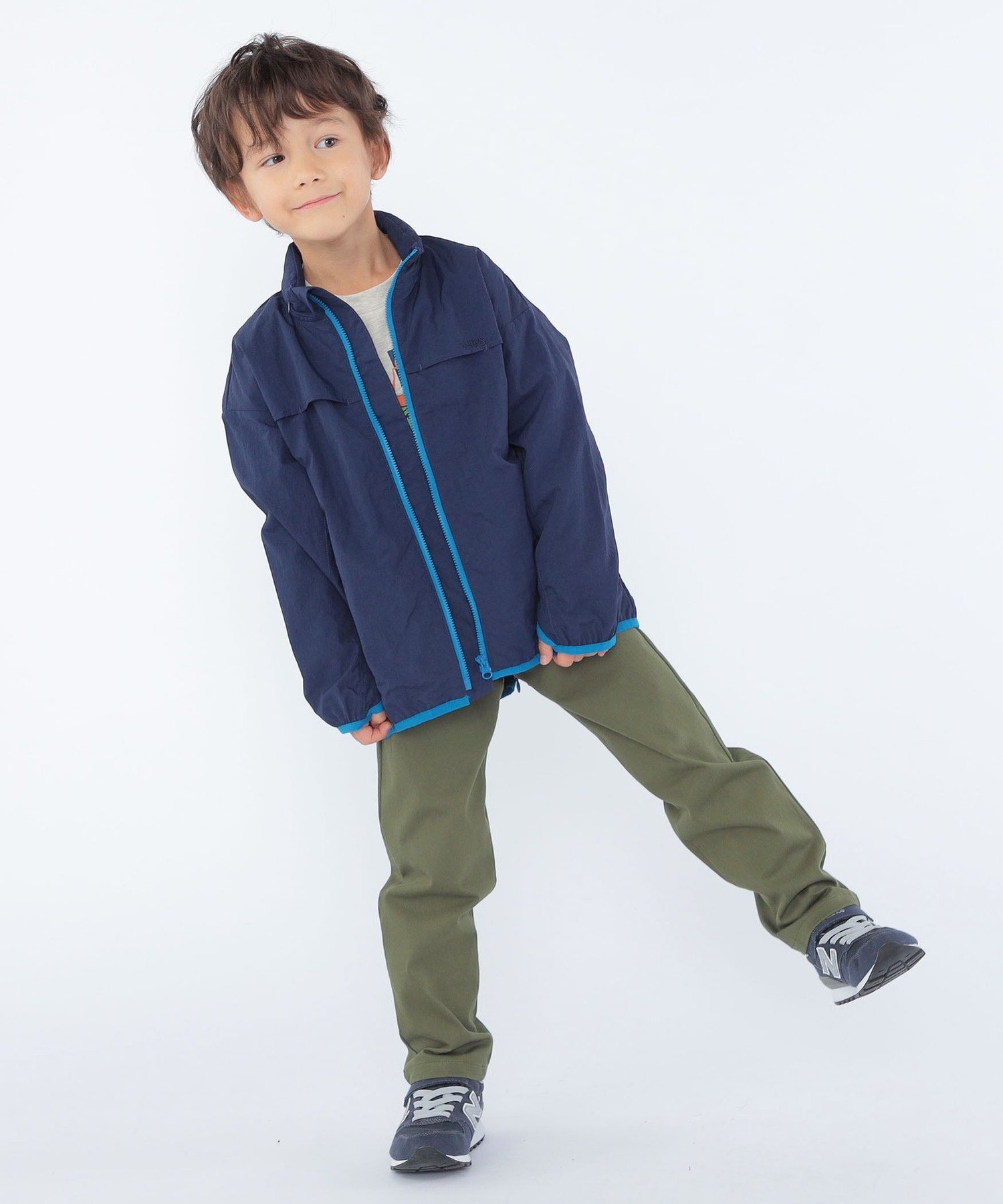 Детская толстовка на молнии SHIPS: 100~130 см / <Водоотталкивающая> SHIPS KIDS, Navy — фото 3