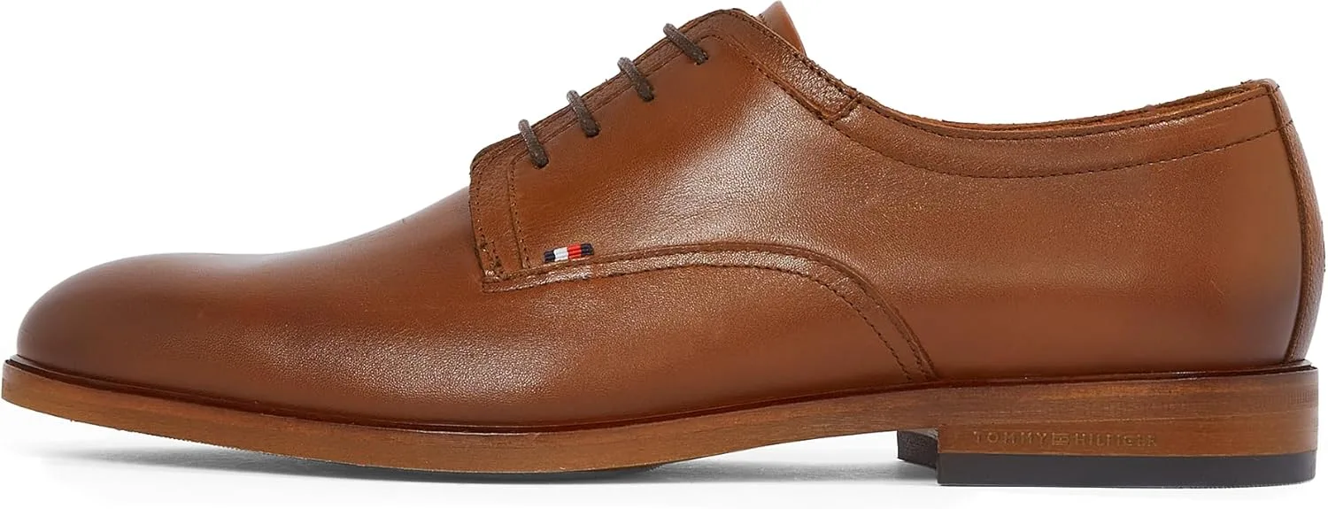 Мужские кроссовки Tommy Hilfiger Thunit из кожи с изогнутым носком, коньячный
