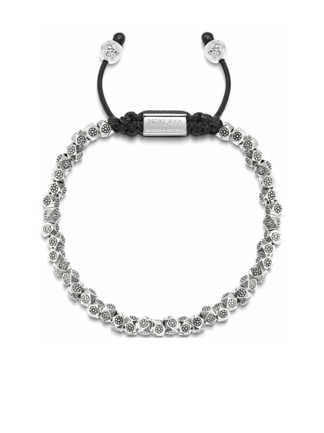 

Браслет из бисера Nialaya Jewelry, серебряный