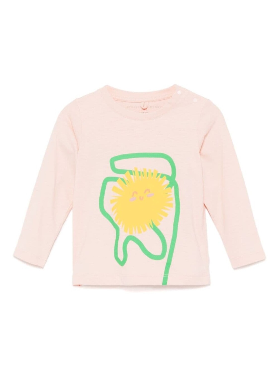 

Футболка с длинными рукавами и цветочным принтом Stella McCartney Kids, розовый