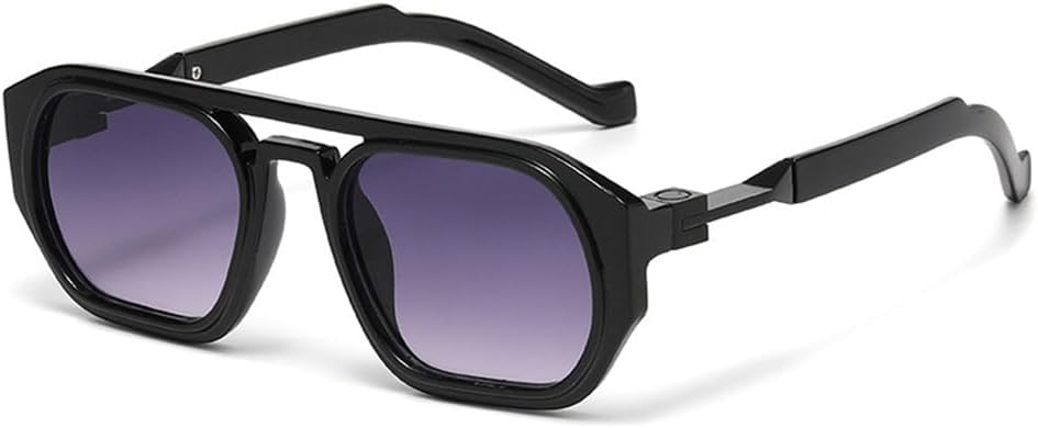 

Солнцезащитные очки UV400 с двойной перемычкой и прозрачными градиентными линзами для женщин и мужчин, для бега и занятий спортом на открытом воздухе UYPTK, Black Gray