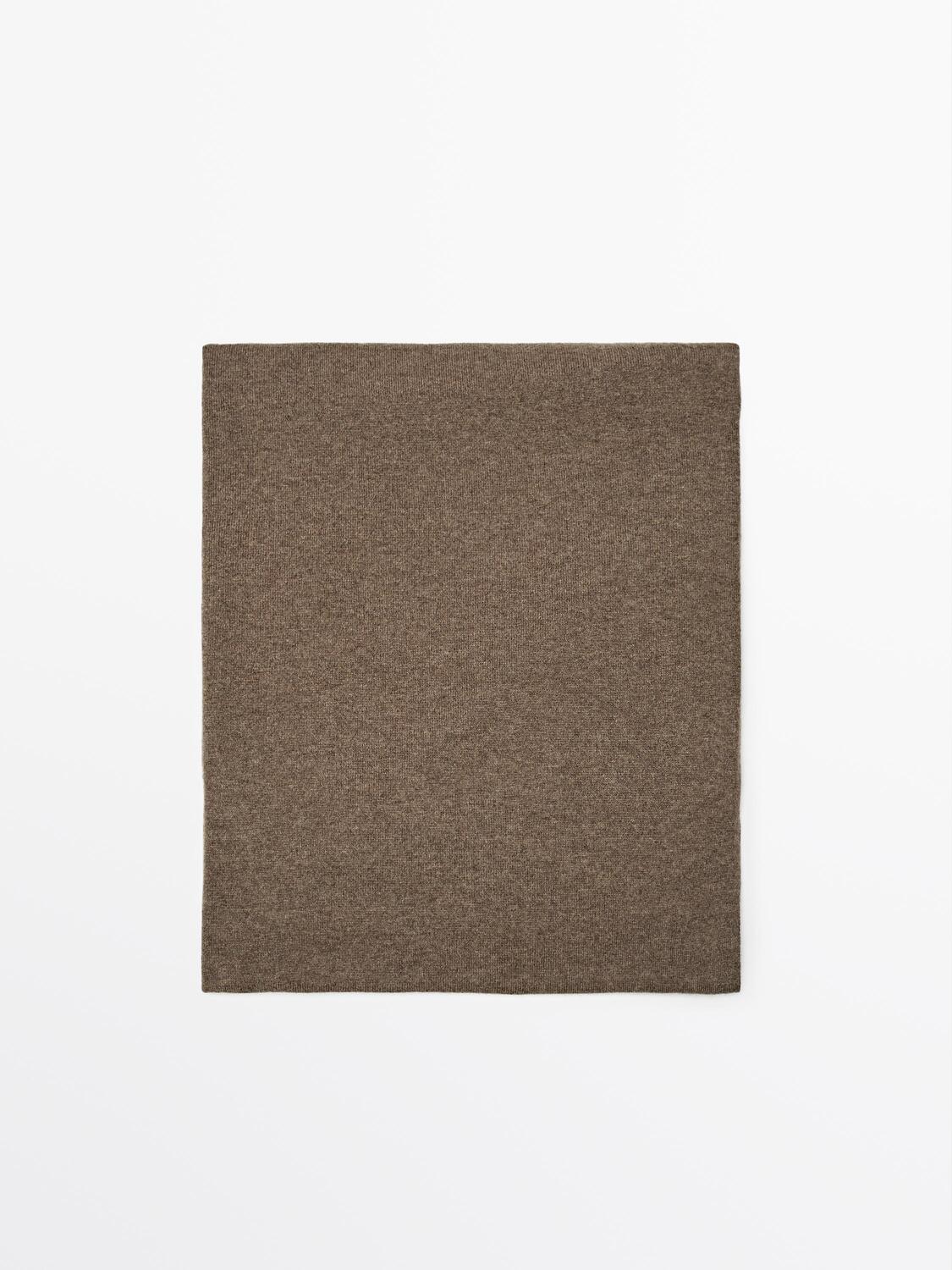 

Шарф из 100% кашемира Massimo Dutti, песочный