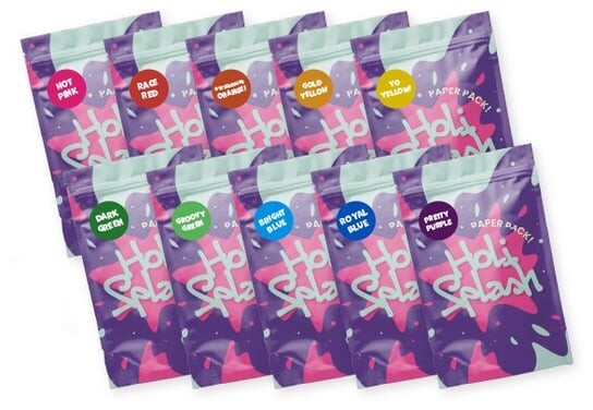 

Порошок EKO PAPER для Фестиваля красок, 10 шт. Holi Splash