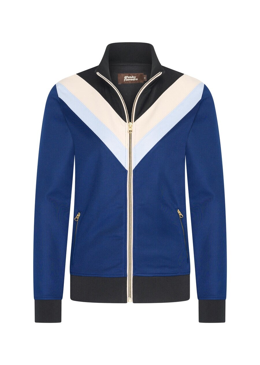 

Толстовка с капюшоном на молнии 4funkyflavours Zip-Up Hoodie Cornerstone, цвет light blue/dark blue