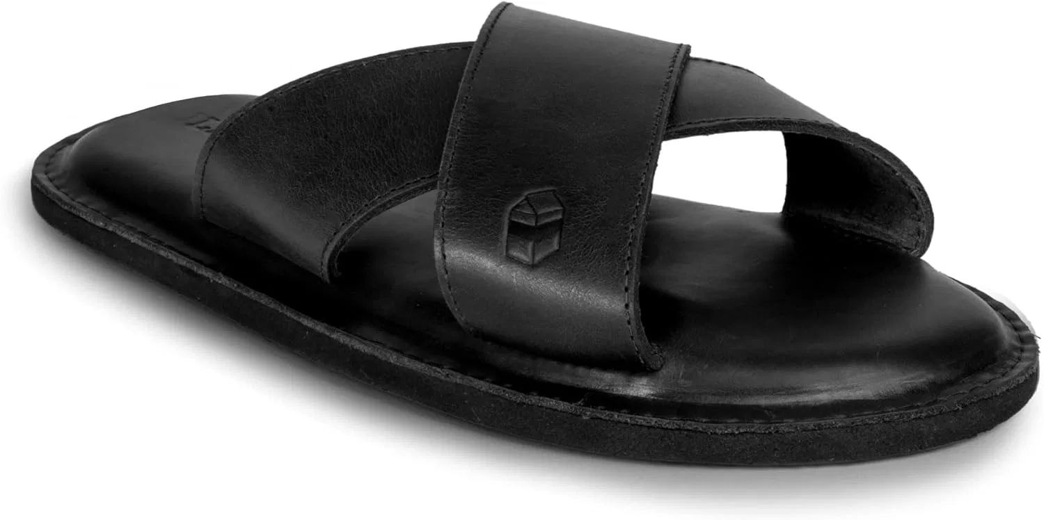 Сандалии с мягкой подошвой, из натуральной кожи, Charcoal Black La Leche — фото 3