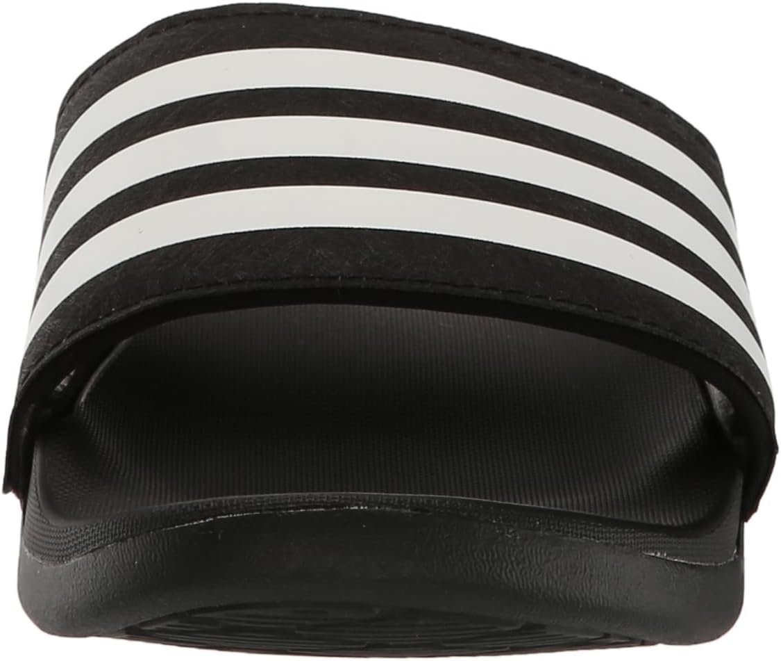 Детские сланцы adidas Adilette Comfort (унисекс), белый/черный — фото 2