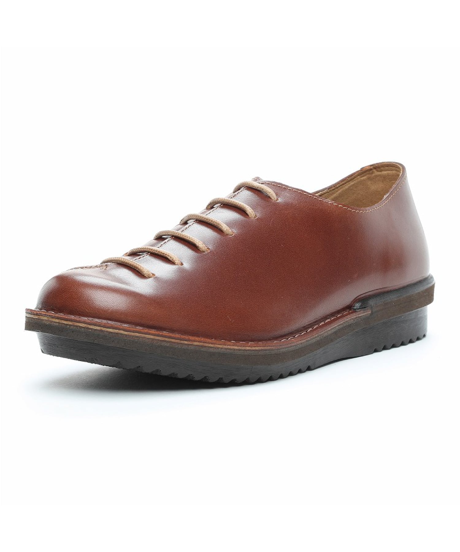 Мужские кожаные туфли SLM Awase темно-коричневого цвета, производство Япония. Slow Factory, Dark brown — фото 2