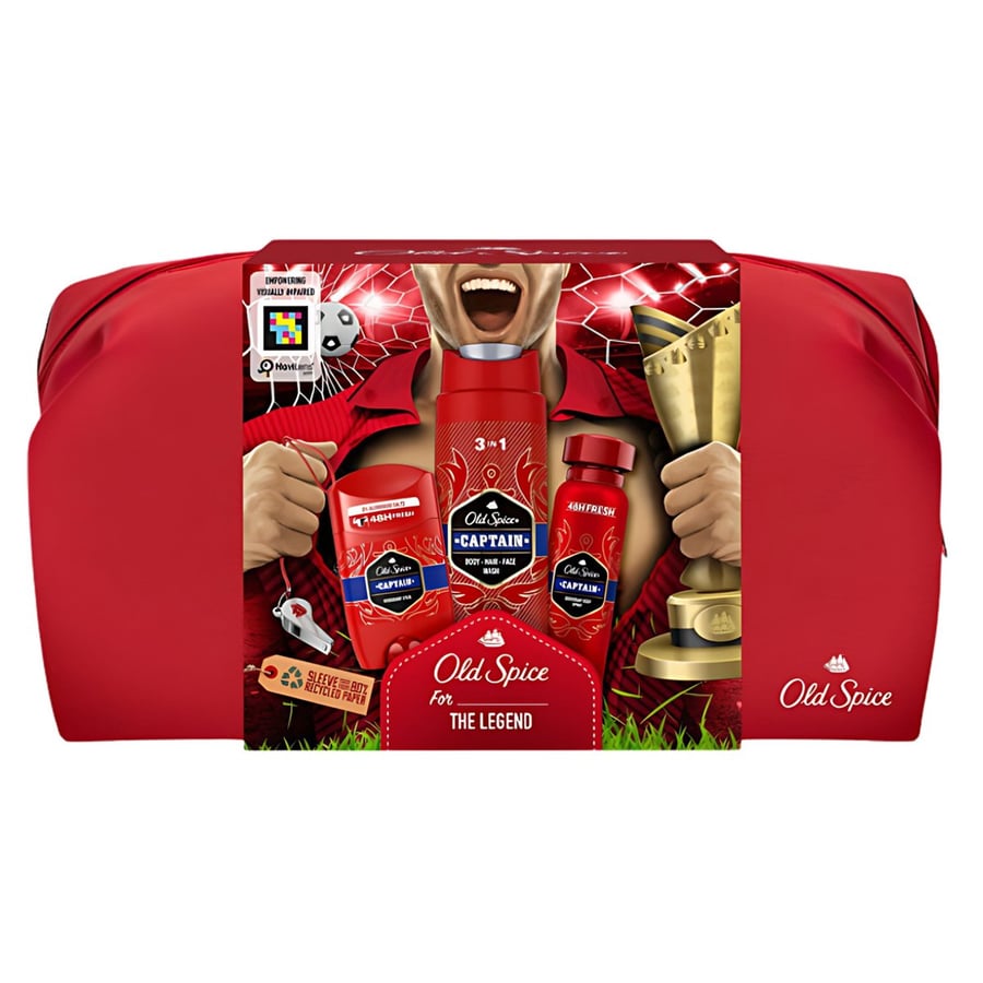 

Подарочный набор для мужчин Old Spice Captain: косметический карандаш + гель + дезодорант