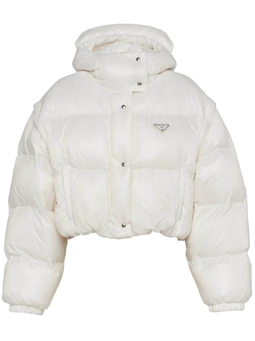 

Пуховик Re-Nylon Prada, белый
