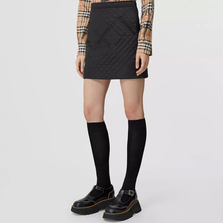 Юбка женская Burberry, черный — фото 4